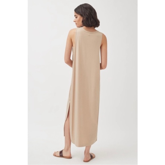 CUYANA DRAPE BACK DRESS in Dune - Picture 3 of 10